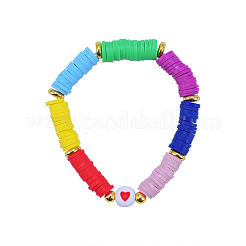 Плоские круглые бусины из глины ручной работы полимерные CLAY-CJ0001-21