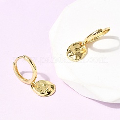 Самородки латунные серьги-кольца&nbsp;EJEW-H108-22G