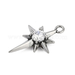 Anhänger aus chirurgischem Edelstahl 316 mit Mikropflaster und Zirkonia&nbsp;STAS-G349-01AS-02
