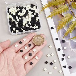 300шт 2 цвета непрозрачные стеклянные бусины с 2 отверстиями SEED-AR0001-30