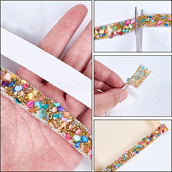 2 стиль отделки из смоляных стразов и бусин&nbsp;DIY-CY0002-11A