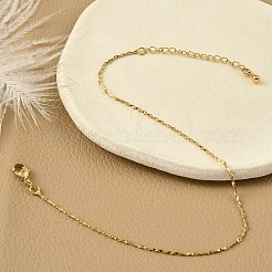 Pulseras de cadena de eslabones de latón para mujer&nbsp;BJEW-G735-06G