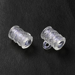 透明アクリルチューブベイル  ループベイル  透明  10.5x10x7mm  穴：1.5mm  内径：4mm  約1940個/500g&nbsp;OACR-L013-008
