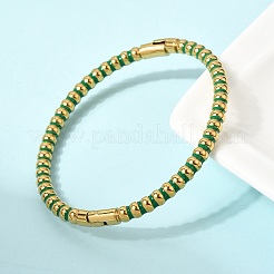 Браслеты из нержавеющей стали 304 с эмалью для женщин&nbsp;BJEW-D408-37G