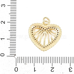 Pendentifs avec zircon cubiques à micro-pavés en laiton&nbsp;KK-F938-30G-02