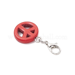 Подвеска в виде знака мира из синтетической бирюзы&nbsp;HJEW-JM03525