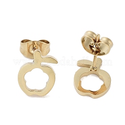 Серьги-гвоздики из нержавеющей стали 304 с вакуумным покрытием PVD для женщин&nbsp;EJEW-A048-17G