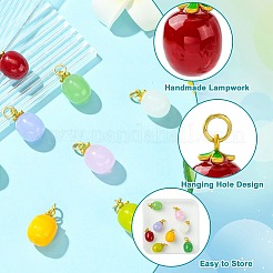 8шт 8 цвета подвески ручной работы лэмпворк&nbsp;LAMP-CJ0002-59