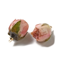 Стабилизированная роза с подвесками из золотого сплава&nbsp;LS-FIND-M010-01E