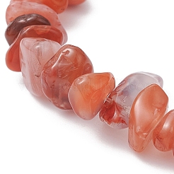 Braccialetto con perline di scaglie di agata naturale&nbsp;BJEW-JB09686-09