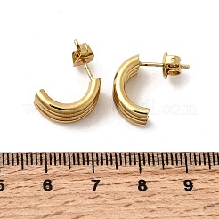 Тройные серьги-гвоздики из нержавеющей стали 201&nbsp;EJEW-Z151-01G