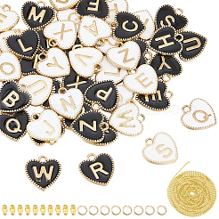 52 Stück 2 Farben Legierung Emaille Anhänger Kits&nbsp;DIY-BM0001-46