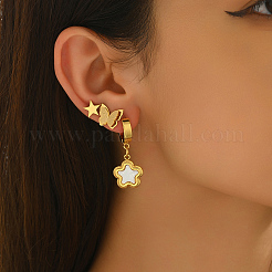 3 пара серег-колец и сережек-гвоздиков из нержавеющей стали WT8071