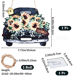 Деревянные подвесные настенные украшения&nbsp;HJEW-WH0001-06B