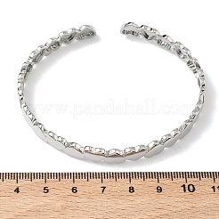 Браслеты-манжеты в форме сердца из латуни для женщин&nbsp;BJEW-C144-01B-P