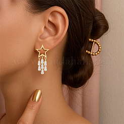 2 пара двухцветных эмалевых сережек-гвоздиков&nbsp;EJEW-HY0001-20