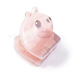 かわいいミニ動物のアクリル爪ヘアクリップ  女の子のためのヘアアクセサリー  豚  23.5x27x28mm&nbsp;PHAR-A012-01J