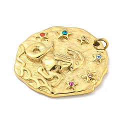 Colgantes de acero inoxidable 304 con baño de oro real de 18k y recubrimiento PVD al vacío.&nbsp;STAS-L278-003G-10