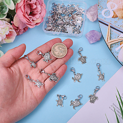 40 шт. 5 стиля подвеска из сплава морской черепахи&nbsp;HJEW-CA00038