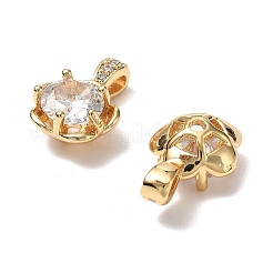 Латунные микропаве прозрачные кубические циркониевые подвески KK-A259-31G