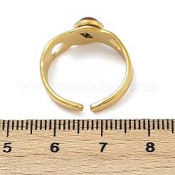 Anelli a polsino in acciaio inossidabile 316 con pietre preziose miste naturali&nbsp;RJEW-Z098-01G-05
