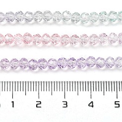 Brins de perles de verre peints transparents&nbsp;X1-DGLA-A034-T4mm-A23
