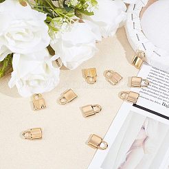 20個5スタイル304ステンレススチールペンダント  南京錠  ステンレス鋼色  18.5x12x5mm  穴：5mm&nbsp;STAS-UN0024-12