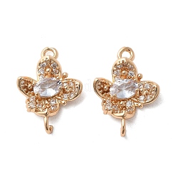 Шармы-соединители из латуни с микропаве из кубического циркония KK-Z103-10KCG-01