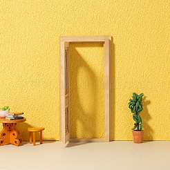 DIY ミニチュア 中空スクリーンドア マイクロ風景 ドールハウス アクセサリー  小道具の装飾のふりをする  モカシン  182x89x12mm&nbsp;PW-WGF5B87-01