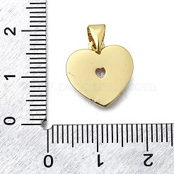Латунные микро проложить кубического циркония сердце подвески&nbsp;KK-V010-21G