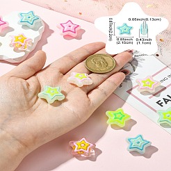 12 шт. 6-х цветные стеклянные бусины с имитацией нефрита&nbsp;GLAA-CJ0002-64