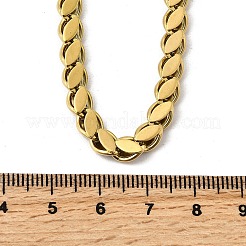 Ожерелья из витой цепи из нержавеющей стали 304 в форме конского глаза для женщин и мужчин NJEW-A046-01G