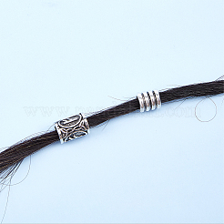 DIYキット  合金ビーズとプラスチックヘアピンパンメーカー付き  アンティークシルバー  9.5x9mm  穴：6mm  合計69個/袋&nbsp;DIY-SC0011-07AS