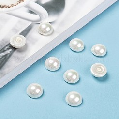 半円/ドーム片穴シェルパールビーズ  フローラルホワイト  12x6mm  穴：1mm&nbsp;BSHE-N003-12mm-HC301