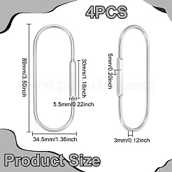 4 шт. подвески-замки с винтовым карабином из нержавеющей стали 304 STAS-UN0063-99