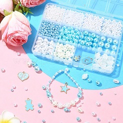 DIY круглые бусины из АБС-пластика с имитацией жемчуга DIY-YW0009-80