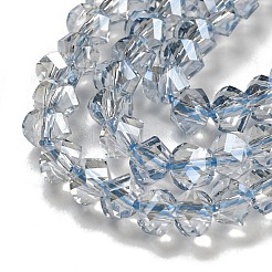 Стеклянные бусины с гальваническим покрытием &nbsp;GLAA-Q105-04S