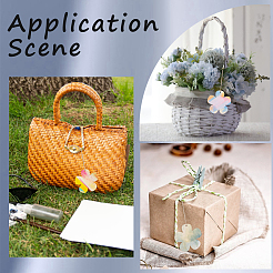 24 шт. подвески из необработанного дерева и пеньковая веревка FIND-WH20020-26A