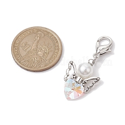 Стеклянный кулон в виде сердца ангела HJEW-JM01980