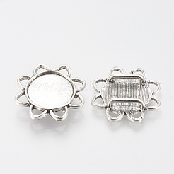 Encaje de estilo tibetano encantos de diapositivas cabujón ajustes&nbsp;X-TIBE-Q086-079AS-LF