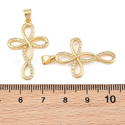 Pendentifs en laiton zircon cubique transparent&nbsp;CU-CBADC6C-04G