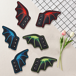 3 пара 3 цветов пряжки для обуви из искусственной кожи на Хэллоуин для аксессуаров для обуви своими руками&nbsp;AJEW-GF0011-81