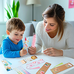 Kits para hacer marcapáginas de papel con patrones mixtos&nbsp;DIY-PB0001-07