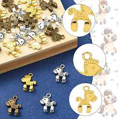 30 pendentif en alliage avec breloques animales bicolores&nbsp;FIND-FS0005-35