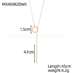 Ожерелья-лариаты из нержавеющей стали 304&nbsp;STAS-OY010-09G