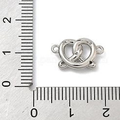 Подвески-браслеты в форме бисквита из латуни с микропаве из кубических цирконий&nbsp;KK-G548-06P-01