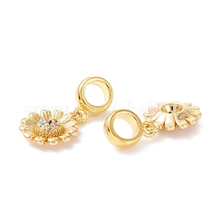 Латунь кубический цирконий европейские подвески с подвесками&nbsp;KK-B037-04G-02