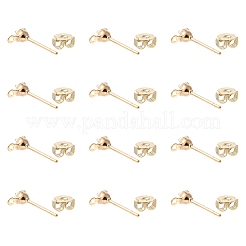 16 шт. латунные серьги-гвоздики&nbsp;KK-FS0001-57