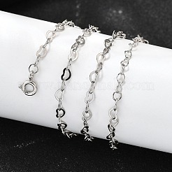 925 серебряное ожерелье в форме сердца для женщин&nbsp;NJEW-R025-01P