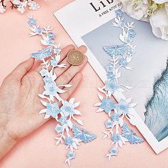 4 шт. полиэстеровая вышитая пришивная/приклеиваемая отделка для воротника&nbsp;DIY-GF0006-08A